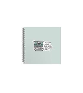 Keskin Color Sticker Defter Hisli Şeyler 16x15 50 YP Çizgili Stickerli Defter Yazsan Gönül Razı Değil Yazmasam Olmaz