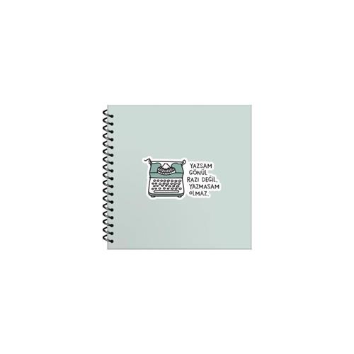Keskin Color Sticker Defter Hisli Şeyler 16x15 50 YP Çizgili Stickerli Defter Yazsan Gönül Razı Değil Yazmasam Olmaz Okula Dönüş Kampanyası Defterler
