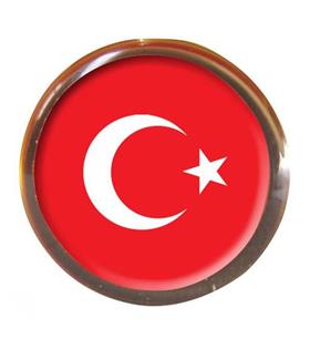 Vatan Rozet Türk Bayraklı Yuvarlak VT601