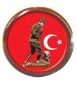 Vatan Rozet Atalı Kocatepe Bayrak Yuvarlak VT617