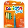 Carioca Jumbo Bebek Üçgen Kuru Boya Kalemi 10 Lu 2+Yaş 42819