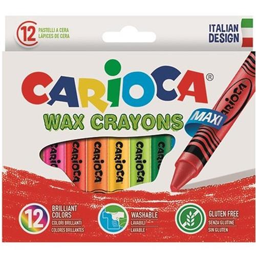 Carioca Pastel Boya Wax Maxi Yıkanabilir 12 Li 42369 Okula Dönüş Kampanyası Boya Gereçleri