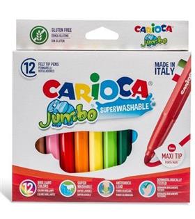 Carioca Keçeli Boya Kal Jumbo Süper Yıkanabilir 12 Li 40569