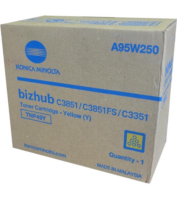Konica Minolta TNP49Y Yellow Sarı Orjinal Fotokopi Toneri Bizhup C3351-3851