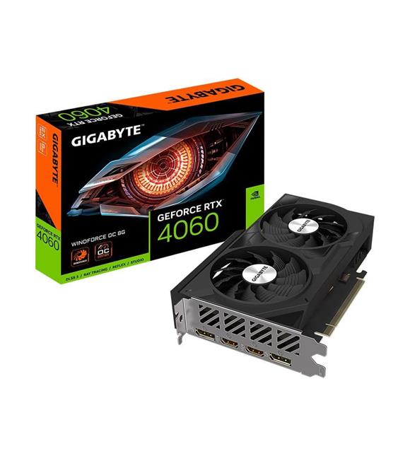 Gigabyte GeForce RTX4060 Windforce OC 8G 8GB 128Bit GDDR6 GV-N4060WF2OC-8GD Ekran Kartı