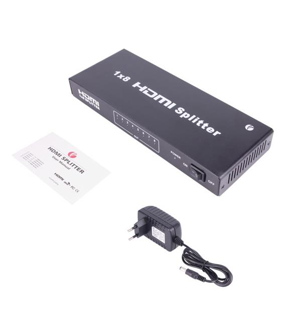 Vcom DD418A 1-8 Port 1.4V 3D Metal Hdmi Splitter