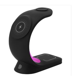 S-link SL-CW20 Telefon, Saat, Kulaklık Uyumlu 15W Siyah RGB Kablosuz Şarj Cihazı