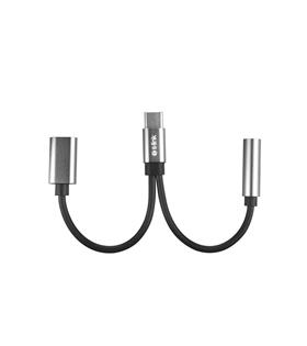 S-link SL-TA45M Gri Metal TypeC to 3.5 jack+TypeC Çevirici