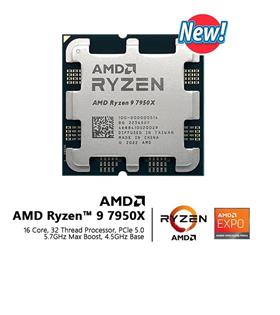 Amd Ryzen 9 7950X TRAY 4.5 GHz 16 Çekirdek 80MB Cache AM5 Soket 5nm İşlemci Kutusuz