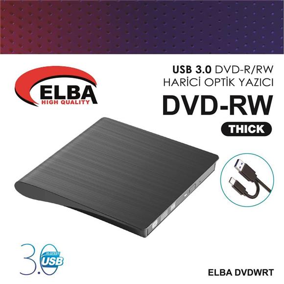 Elba DVDWRT-THCK Harici Dvdrw Thick, Siyah Dvd Yazıcı Writer