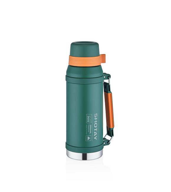 Vagonlife Shotay ST-8217 2000ml Yeşil Çelik Termos
