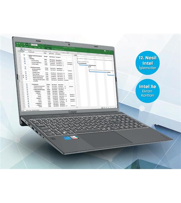 Casper Nirvana C650.1235-8V00X-G-F i5-1235U 8GB 500GB Nvme Ssd 15.6