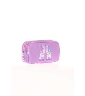 Kaukko Kıds&love L8093 3 Bölmeli Kalem Çantası Aynalı-Taşlı-Lama
