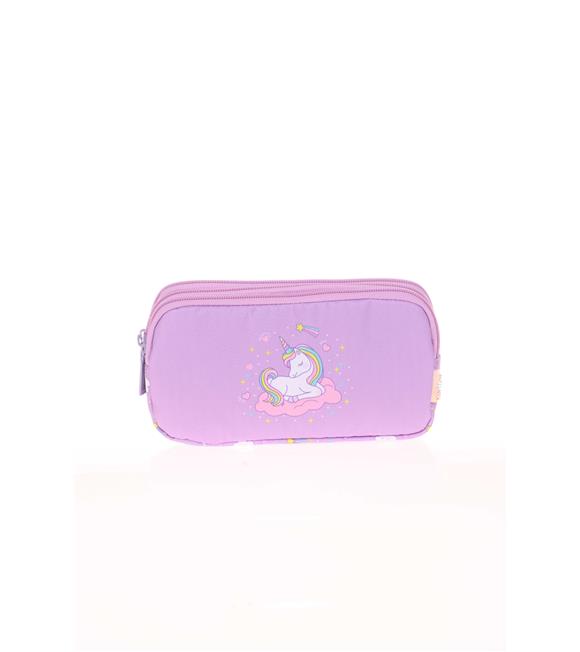 Kaukko Kıds&love L8110 3 Bölmeli Kalem Çantası Flat Unıcorn