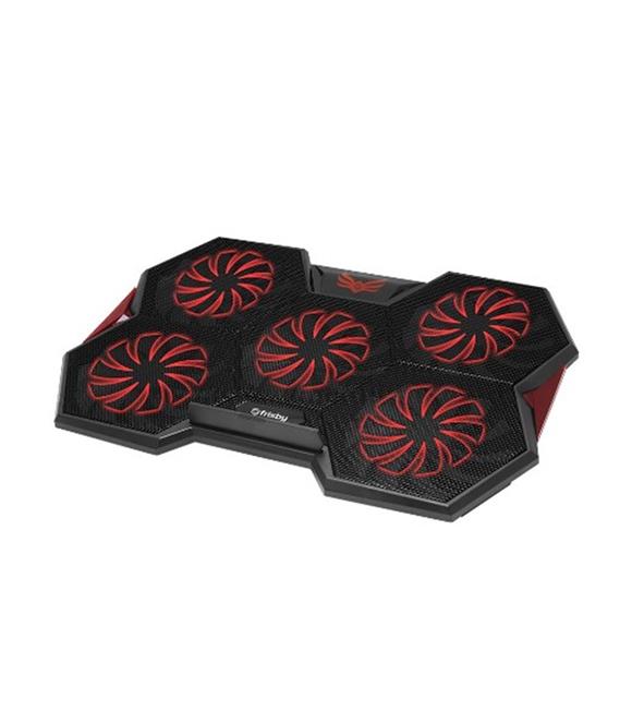 Frisby FNC-5252B GP4 Notebook Soğutucu & Stand(5xFan) LCD Kontrol Pane Metal Izgara 2 x USB Port