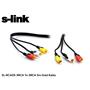 S-link SL-RCA05 3RCA To 3RCA 5m Gold Kablo