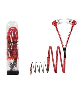 Snopy SN-808 Fermuar Kablolu Kırmızı Kulak İçi Kulaklık