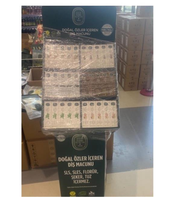 Eyüp Sabri Tuncer Doğa 90lı Diş Macunu Standı (Misvak-Karanfil-Bambu Karbon-Kakao-Nane-Zencefil)