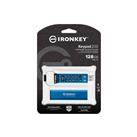Kingston IKKP200-128GB 128GB IronKey Keypad 200, FIPS 140-3 Lvl 3 (Pending) Flash Bellek_1