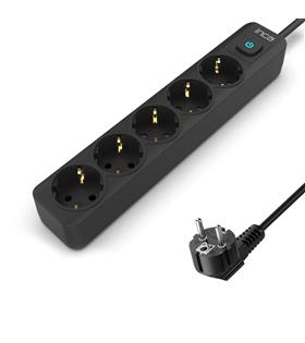 INCA IPW-44SY3 4lü 3mt Siyah Yeşil Akım Korumalı Priz