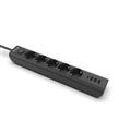 INCA IPW-44TU 5li 1,5mt Siyah 3Usb+Typ-C Akım Korumalı Led Tuşlu Priz