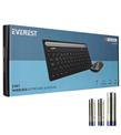 Everest KM-BT803 Siyah 3 in 1 BT 5.0+3.0+2.4Ghz 1600dpi Q Multimedia Kablosuz Klavye + Mouse Set_1)