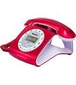 Multitek Retro Özel Tasarımlı Kablolu Siyah-Kırmızı Masa Üstü Telefon_1)