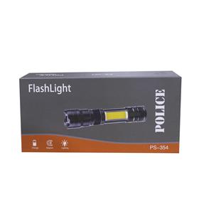 Polıce PS-354  Zoom  Kırmızı İkaz Işıklı ve Magnet Özellikli  Şarjlı El Feneri