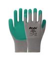 BEYBİ PL17 9 Beden Gri-Yeşil 12li Paket Legend Polyester Örme Lateks Eldiven