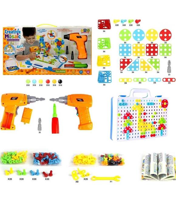 Matkaplı Aktivite Çantası 3D Yaratıcı 237 Parça GVN-609