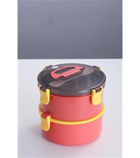 Vagonlife XC-397 1600ml Kırmızı Çelik Saklama Kabı