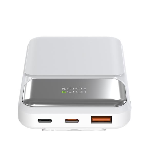 S-link P104 10000mAh PRM Dahili Kablolu HSC22.5W+PD20W Beyaz Powerbank