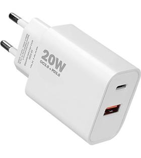 Asonic AS-X230 20W PD3.0-Quick Charge QC3.0 Type USB-C +USB A Hızlı Beyaz Ev Şarj Adaptör