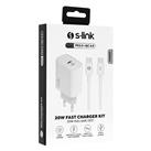 S-link SL-EC62TP Type-C 20W PD3.0 Quick Charge QC4.0 Kablo + Ev Şarj Adaptör_1