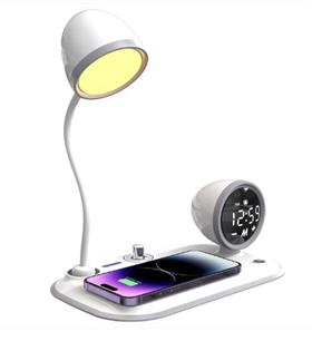 S-link SL-CW21 Beyaz Telefon Uyumlu Fast Şarj 15W Ayarlanabilir Led Işıklı  Masa Lambası