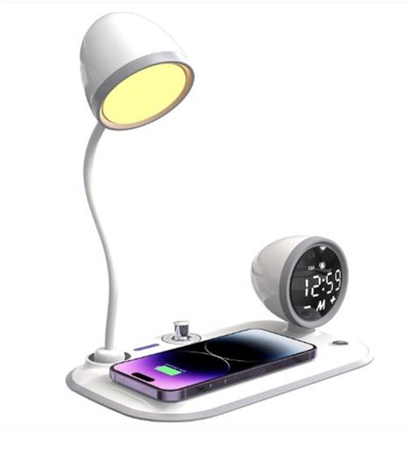 S-link SL-CW21 Beyaz Telefon Uyumlu Fast Şarj 15W Ayarlanabilir Led Işıklı Masa Lambası