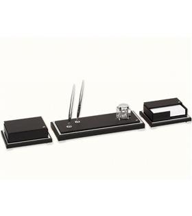 Tabac Leather And Crome Deskset Arty Smart 1816 Krom Ve Deri Masa Seti Sümen Takımları Ve Deri