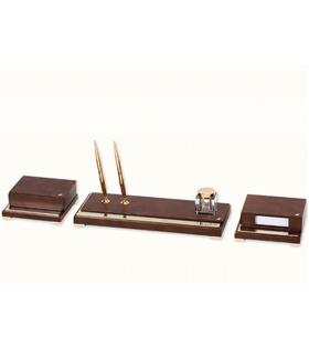 Tabac Gold And Leather Table Set Arty Master 1919 Altın Ve Deri Masa Seti Sümen Takımları Ve Deri