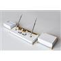 Tabac Gold And Leather Table Set Elegance Master 1932 Altın Ve Deri Masa Seti