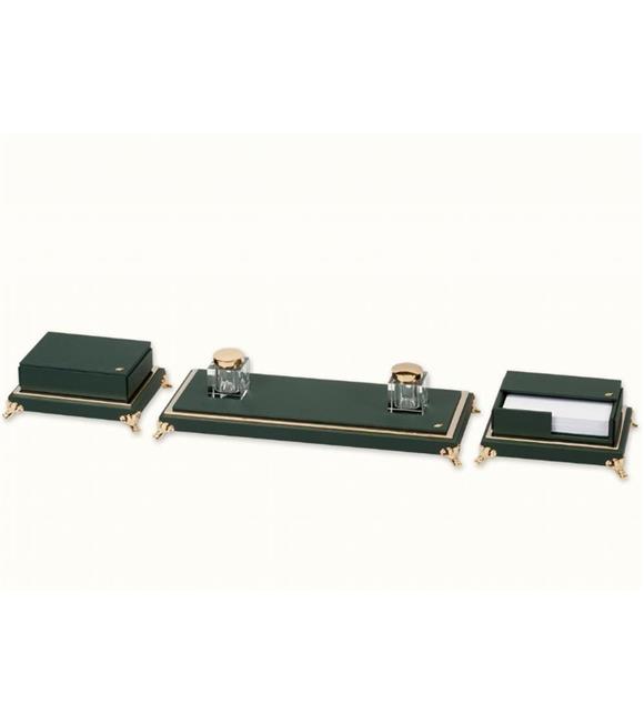 Tabac Gold And Leather Table Set Elegance Master 1935 Altın Ve Deri Masa Seti Sümen Takımları ve Deri Ürünler