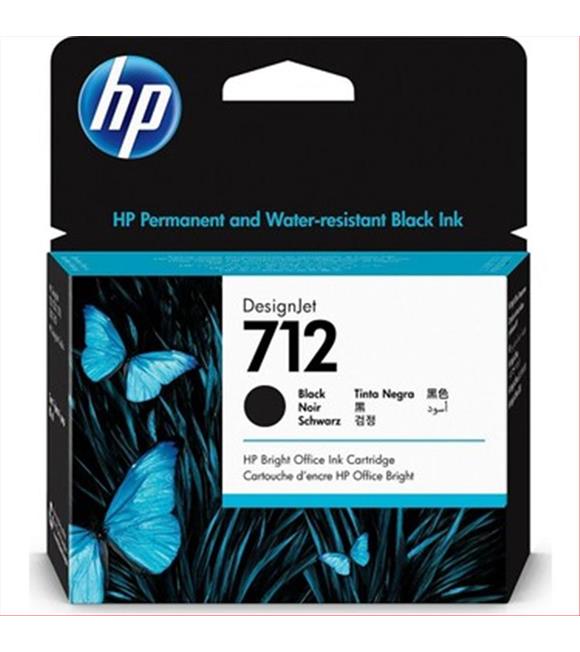 HP 712 Black Siyah 80ML Plotter Kartuşu 3ED71A