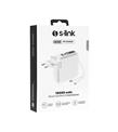S-link G150 15000mAh Lightning+Type-C Kablolu Powerbank Beyaz PD22.5W LCD AC Prizli Pil Şarj Cihazı_1)