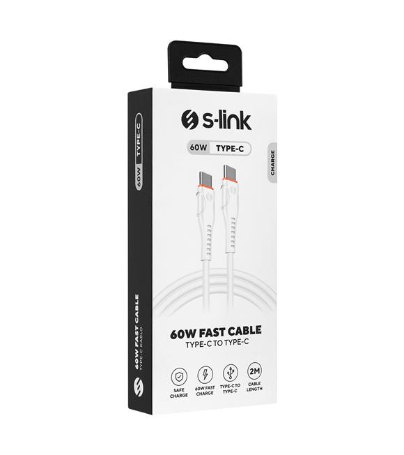 S-link SW-C135 2M 3A TypeC to TypeC Hızlı Data + Sarj Kablosu