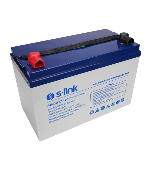 S-link AK-DG12-100 12V 100Ah Nano Silikon Jel Akü