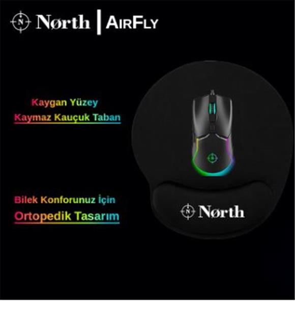 North Airfly Premium Quality Bilek Destekli Gaming Mousepad