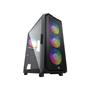 PowerBoost PB-P521B 750w 80+ Bronze USB 3.0 ATX Mesh RGB fan siyah Kasa
