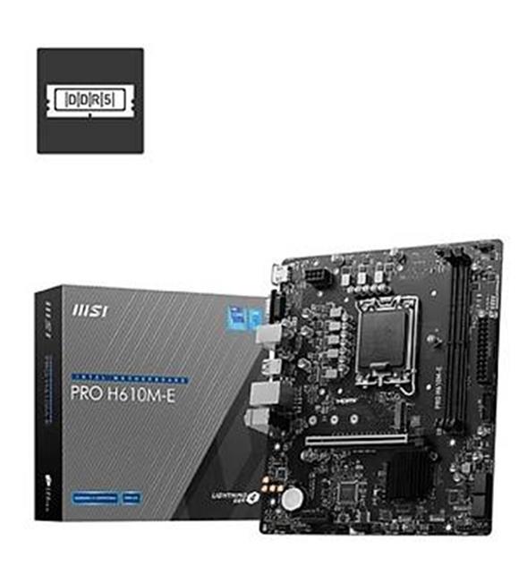 MSI MB PRO H610M-E SOKET 1700 DDR5 5600MHZ(OC) HDMI VGA M.2 USB3.2 1x 1G LAN mATX_1