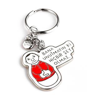 Hisli Şeyler Anahtarlık Bana Unutmayın Ki Hiçbir Şey Olmaz 500458-99