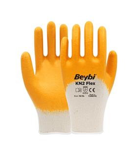 Beybi Nitril PMK KN2 Flex 9 Beden Nitril Kaplı Pamuk Eldiven (3121x)¾ Nitril Kaplıdır İş Güvenliği Malzemeleri