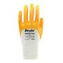 Beybi Pamuk Nitril PMK KN350 Flex 9 Beden Eldiven 12li Paket Beyaz Sarı EN388 (2111X)